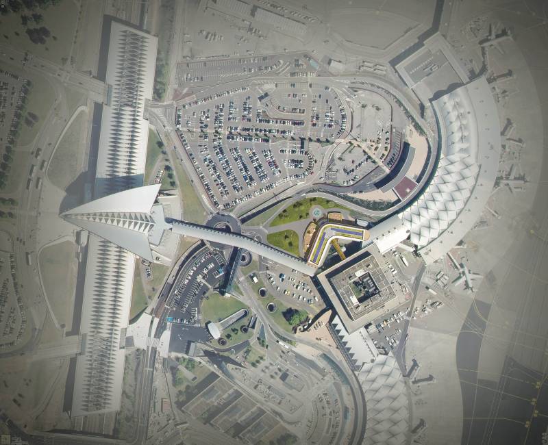 Rendu du plan masse du futur Hôtel Tulip à l'aéroport international de LYON