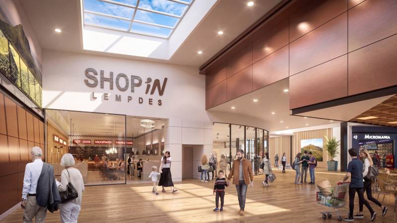 Restructuration et extension de la galerie marchande du Centre commercial CORA à Lempdes près de Clermont-Ferrand