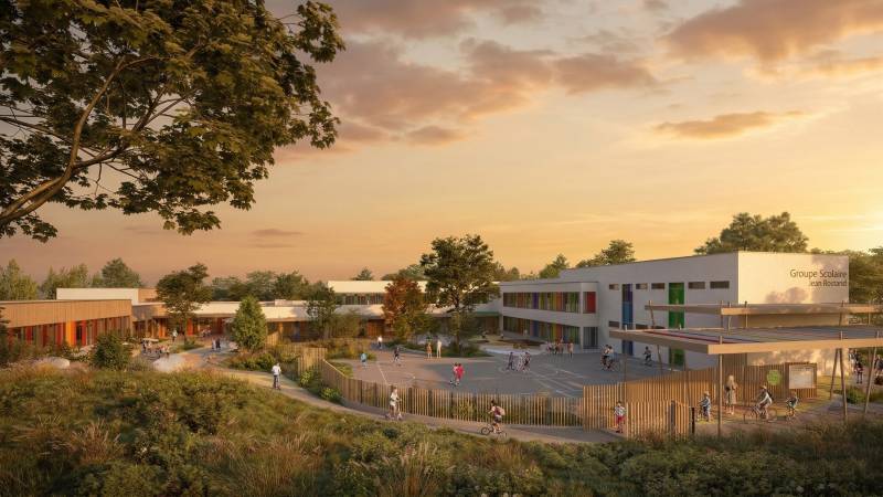 Les images 3D du concours de restructuration du groupe scolaire Jean Rostand à Riom près de Clermont-Ferrand