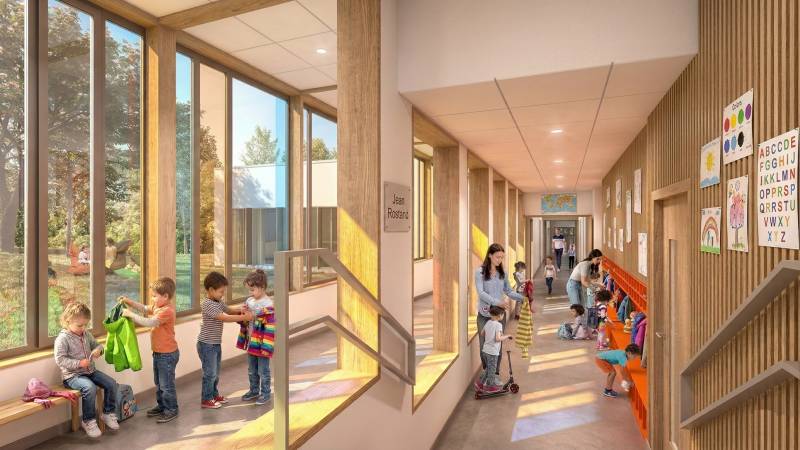 Les images 3D du concours de restructuration du groupe scolaire Jean Rostand à Riom près de Clermont-Ferrand