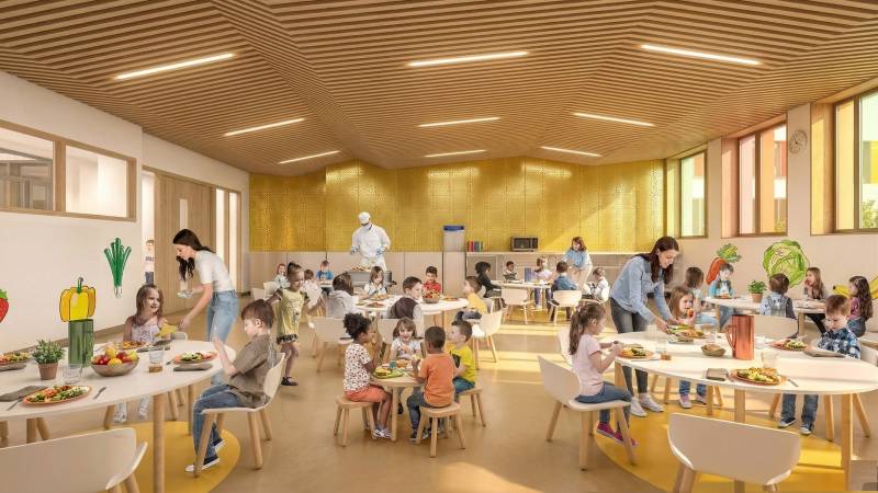 Les images 3D du concours de restructuration du groupe scolaire Jean Rostand à Riom près de Clermont-Ferrand