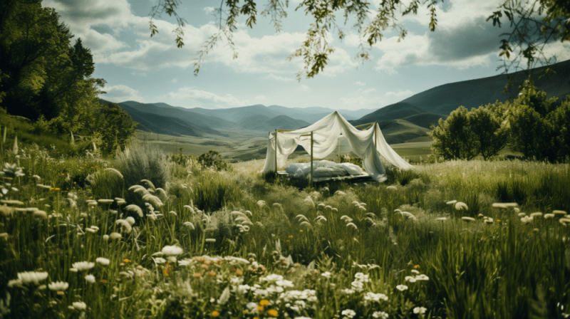 Conception d'images 3D en extérieur pour un projet de cabanes durables en plein air en Auvergne Rhône-Alpes