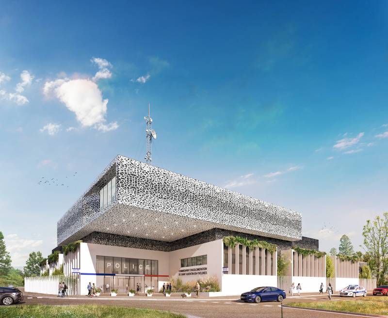 Perspective pour le concours du nouvel hôtel de police - Saint Quentin en Yvelines