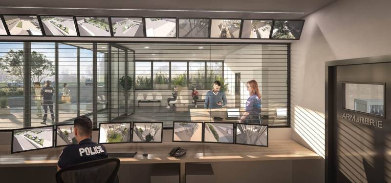 conception d'images 3D pour un hôtel de police à Saint Quentin dans les Yvelines