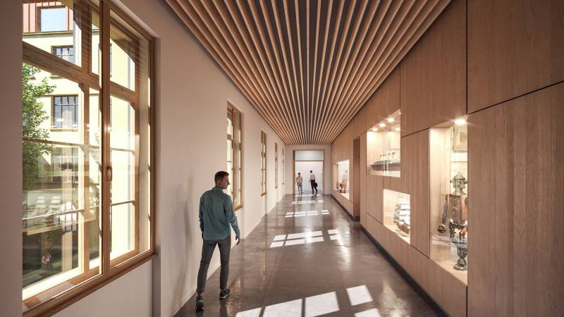 Perspective pour la Réhabilitation du bâtiment historique du Lycée La Martinière à Lyon