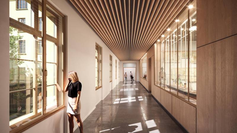 Perspective pour la Réhabilitation du bâtiment historique du Lycée La Martinière à Lyon