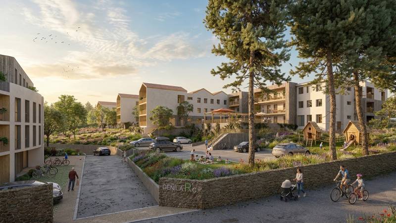 Perspective principale sur l'entrée de l'opération Genil'Arc