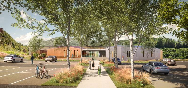 images 3D de la reconstruction d'un centre aquatique à Villard-Saint-Sauveur dans le Jura