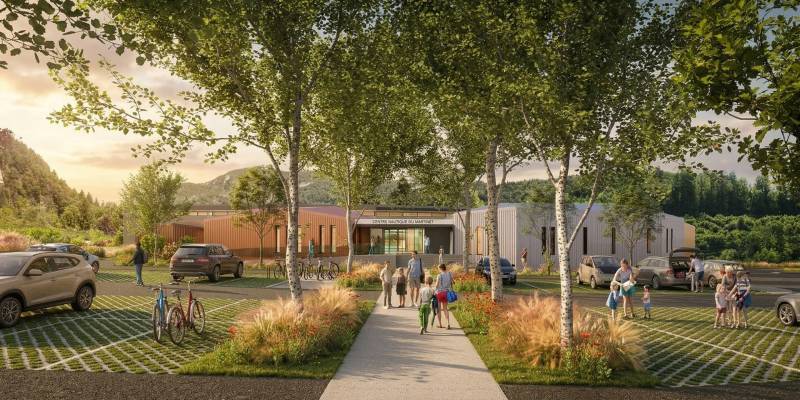 images 3D de la reconstruction d'un centre aquatique à Villard-Saint-Sauveur dans le Jura