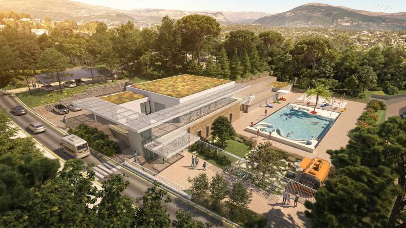 L’Éden Aquatique de Valbonne : réalisation de perspectives concours pour une nouvelle Oasis Méditerranéenne au Cœur de la Ville de Valbonne