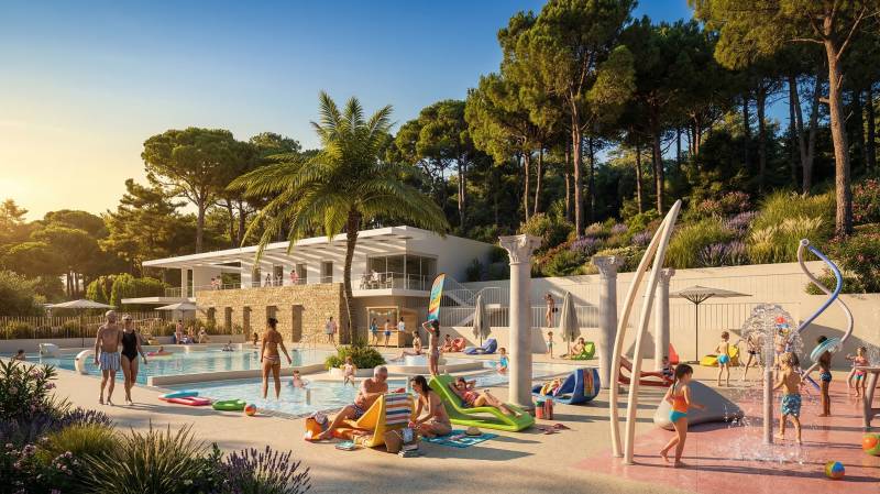 L’Éden Aquatique de Valbonne : réalisation de perspectives concours pour une nouvelle Oasis Méditerranéenne au Cœur de la Ville de Valbonne