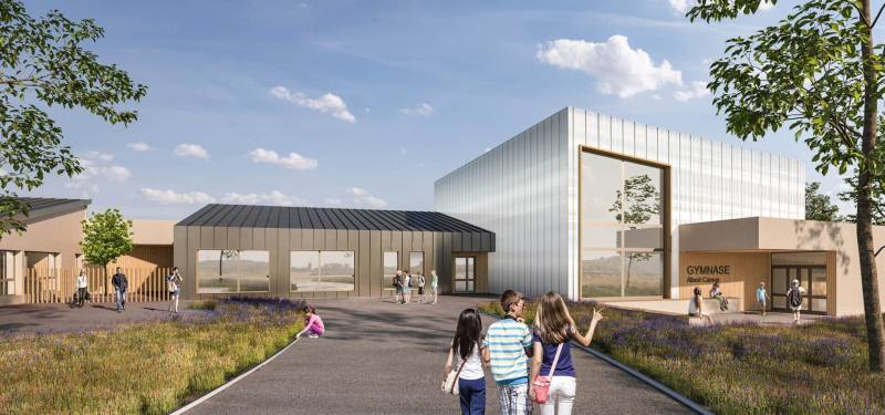 images 3D pour le concours du nouveau groupe scolaire Albert Camus à Villefranche-sur-Saône