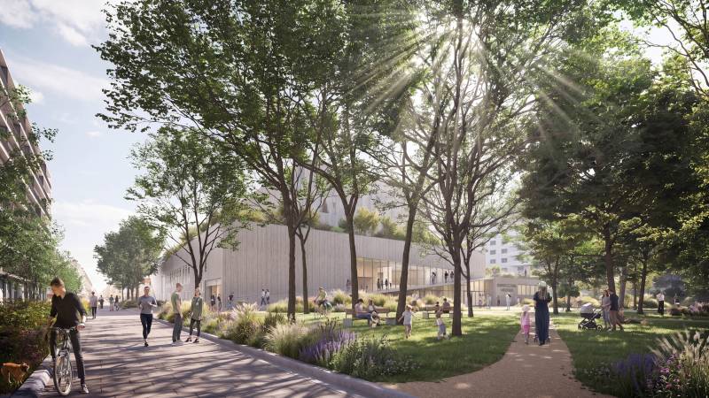 Images 3D et film 3D de présentation pour le projet de restructuration du centre culturel et sportif Georges Pompidou à Vincennes près de Paris