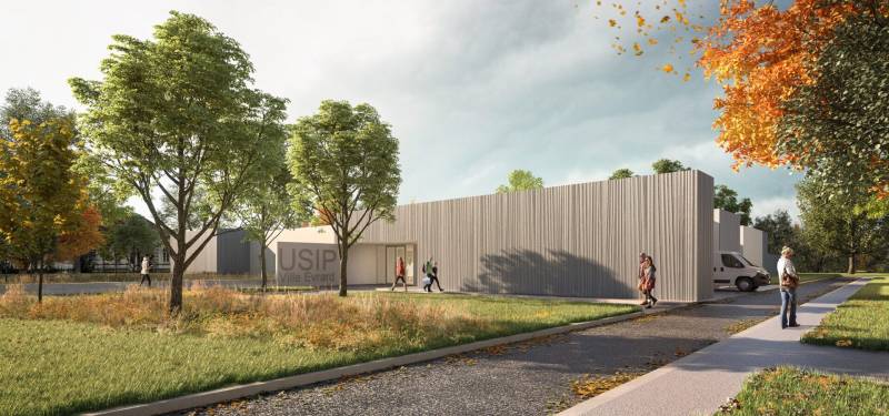 perspectives 3D pour hôpital psychiatrique à Ville-Evrad près de Paris