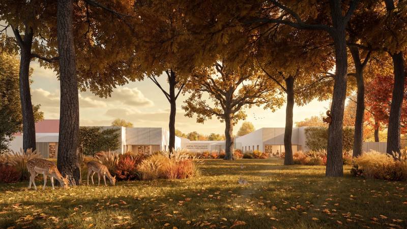 Création de perspectives 3D pour une révolution architecturale pour les soins intensifs en psychiatrie à Ville-Evrard près de Paris