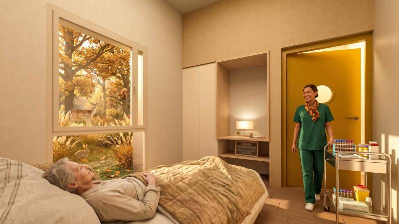 Création de perspectives 3D pour une révolution architecturale pour les soins intensifs en psychiatrie à Ville-Evrard près de Paris