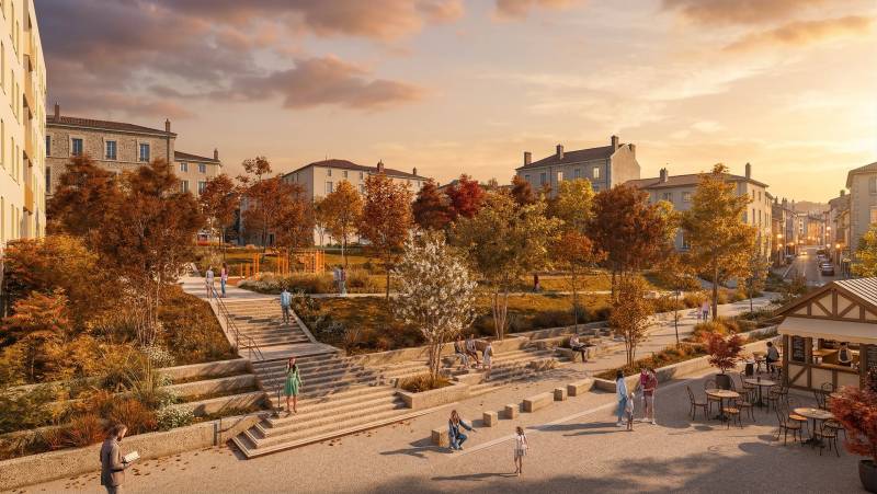 images 3D uniques pour l'aménagement du Parc Simone Veil à Villefranche sur Saône