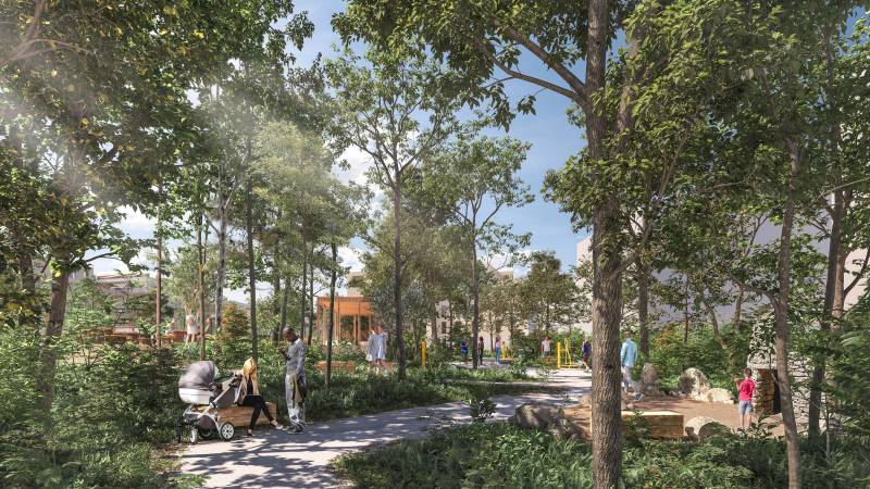 images 3D uniques pour l'aménagement du Parc Simone Veil à Villefranche sur Saône
