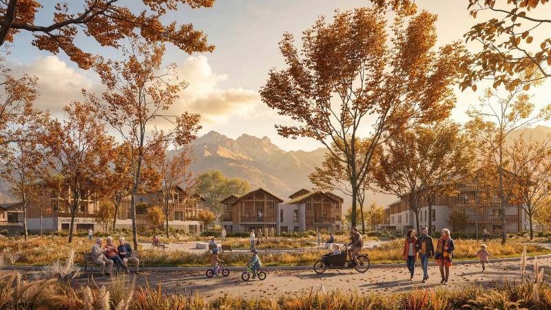 La Kordée à Gilly/Isère : Les Perspectives 3D et rendu de panneaux A0 d’un Projet Immobilier Harmonieux