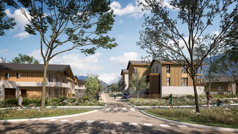 Les Perspectives 3D et rendu de panneaux A0 d’un Projet Immobilier Harmonieux à Gilly sur Isère