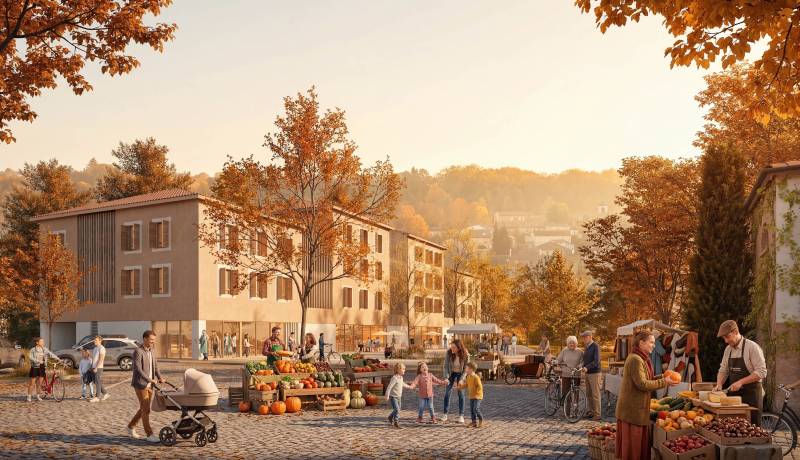 Réalisation d'un film d'animation pour la construction d’un programme immobilier de logements et activités à Lentilly près de Lyon