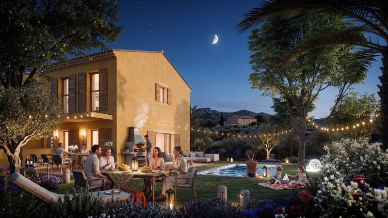 Rendu d'images 3D perspectives pour le projet de construction de villas 