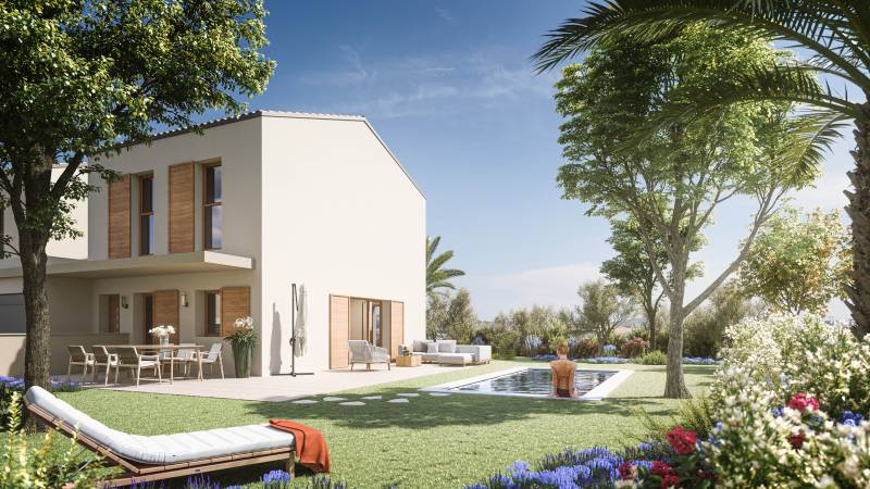 Rendu d'images 3D perspectives pour le projet de construction de villas 
