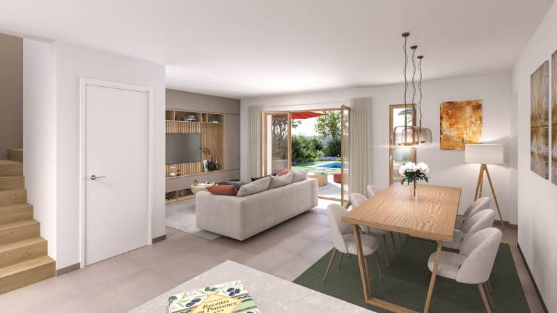 Rendu d'images 3D perspectives pour le projet de construction de villas 