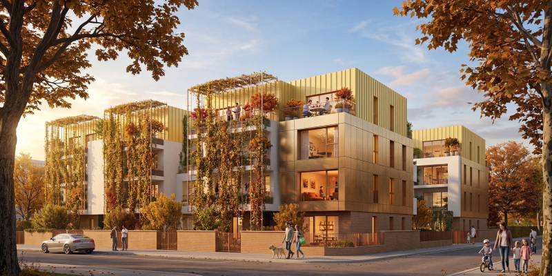Concepts innovants de plan de façade pour un concours de logements en immeuble à Saint-Foy-lès-Lyon : l’épanouissement urbain