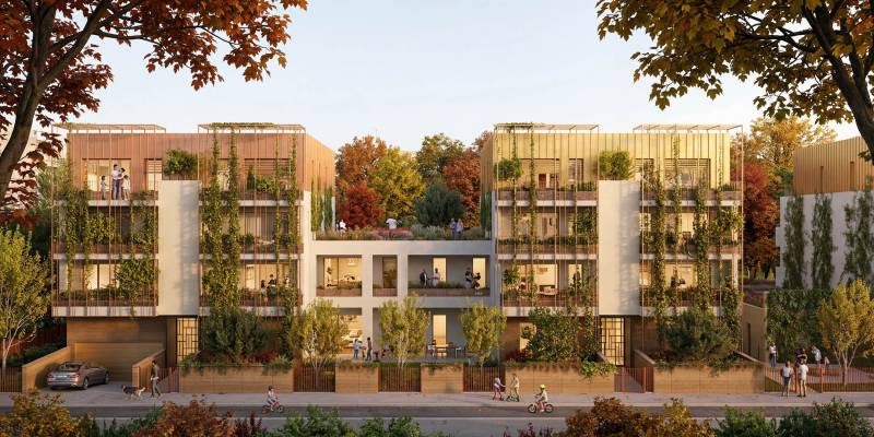 Concepts innovants de plan de façade pour un concours de logements en immeuble à Saint-Foy-lès-Lyon : l’épanouissement urbain