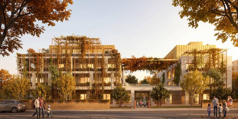 Concepts innovants de plan de façade pour un concours de logements en immeuble à Saint-Foy-lès-Lyon : l’épanouissement urbain