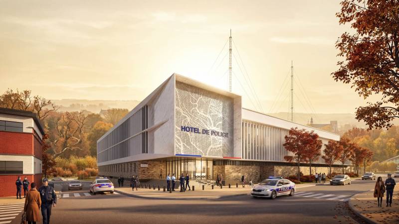 Les images 3D du Futur Hôtel de Police d'Arras : Un Allié Moderne pour la Sécurité et l’Environnement