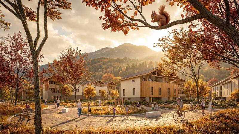 La Kordée à Gilly/Isère : Les Perspectives 3D et rendu de panneaux A0 d’un Projet Immobilier Harmonieux