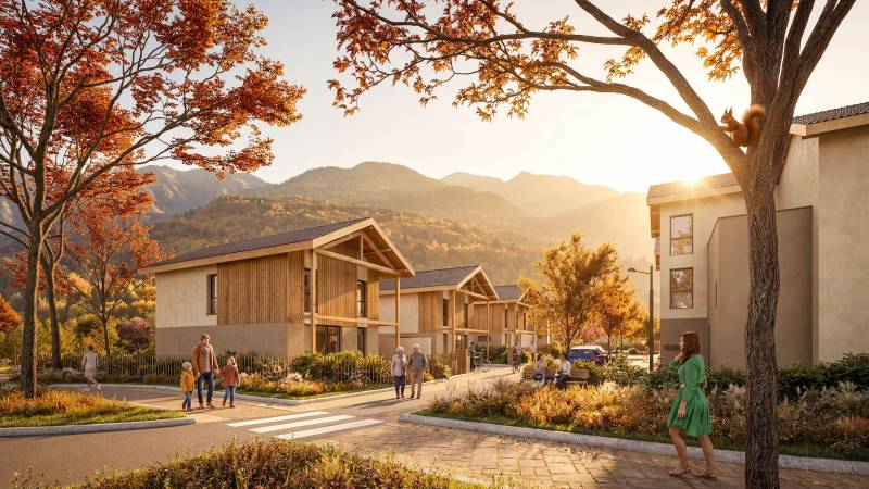 La Kordée à Gilly/Isère : Les Perspectives 3D et rendu de panneaux A0 d’un Projet Immobilier Harmonieux