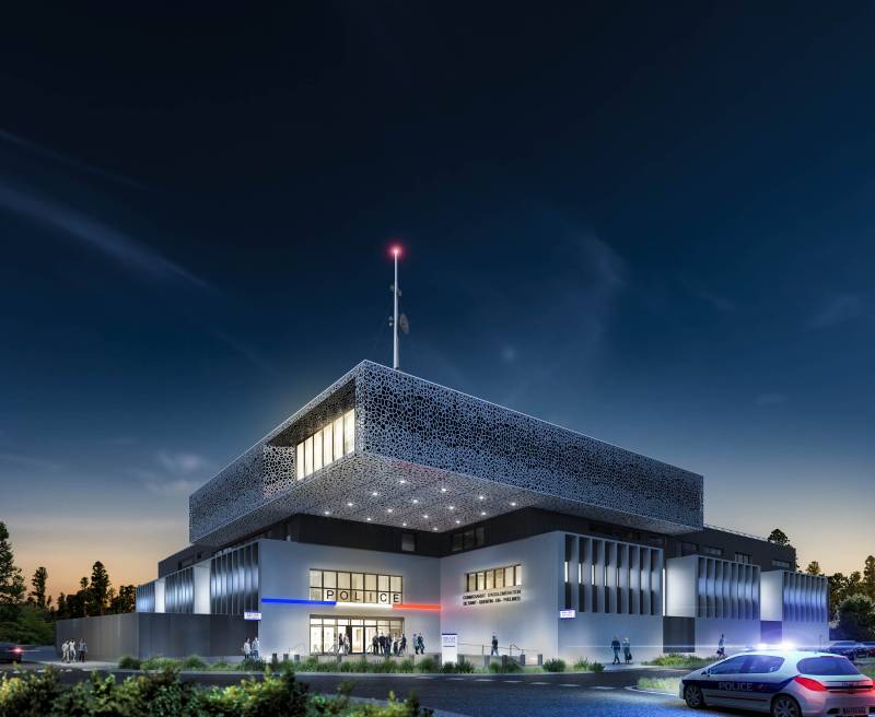 Perspective pour le concours du nouvel hôtel de police - Saint Quentin en Yvelines