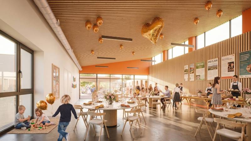 Les images 3D révèlent la vision architecturale du projet du Pôle Associatif de Meylan, un espace dédié à la vie collective