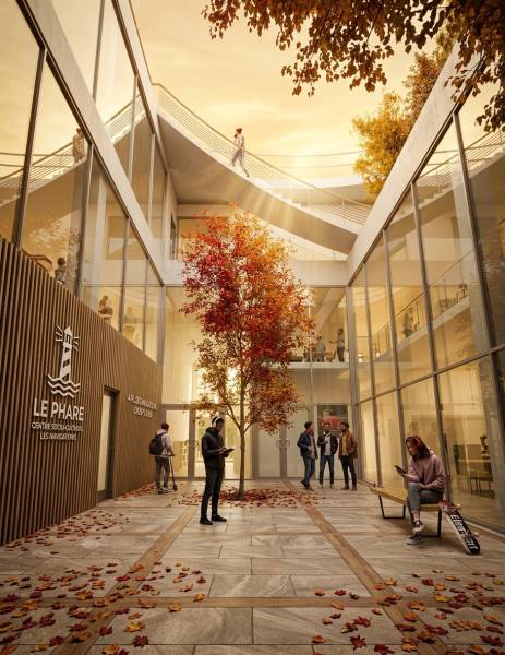 images 3D de maîtrise d’œuvre pour équipement socio-culturel de proximité quartier des Navigateurs à Choisy-le-Roi en Île de France