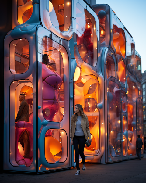 Conception sur mesure de façades et maquette 3D pour une boutique et showcase haut de gamme au cœur de Paris