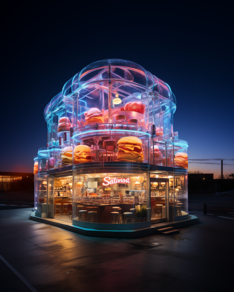 Sculpture de Lumière : Diner US revisité