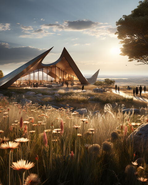 Les images 3D promotionnelles pour la présentation d’un complexe hôtelier innovant en pleine nature en Afrique du Sud
