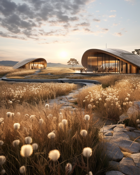 Les images 3D promotionnelles pour la présentation d’un complexe hôtelier innovant en pleine nature en Afrique du Sud