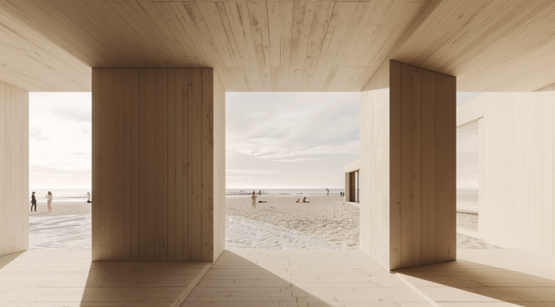 Les images 3D d’un complexe hôtelier et d’un village vacances à l’île de Ré pour une écologie marine : une oasis d’harmonie sur la Côte Atlantique