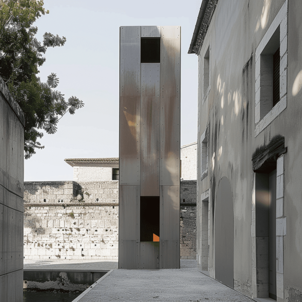 Dialogue entre époques : fusion harmonieuse d’architecture classique et acier Corten