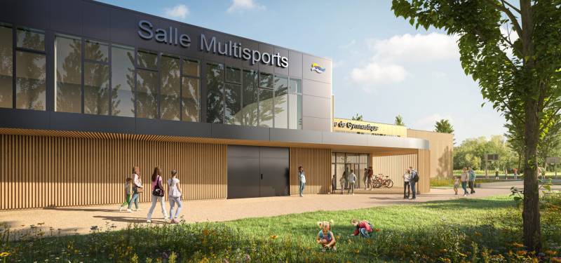 perpective d'une salle de sport à Neuville sur sâone par des professionnels de l'image 3D