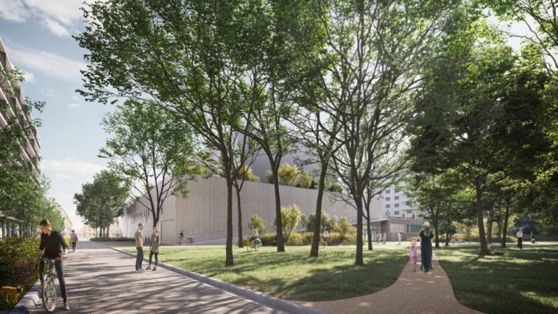 Images 3D et film 3D de présentation pour le projet de restructuration du centre culturel et sportif Georges Pompidou à Vincennes près de Paris