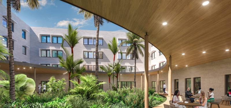Projet en images 3D et plans de coupe de la Cité Administrative en Guadeloupe