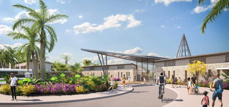 Projet avec images 3D pour le centre aquatique de Saint-Martin à Marigot