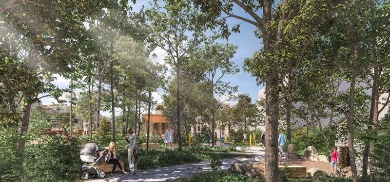 images 3D uniques pour l'aménagement du Parc Simone Veil à Villefranche sur Saône
