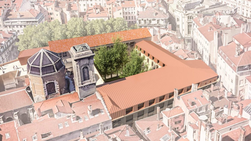 Concours Lycée la Martinière LYON Modélisation 3D - Mise en avant du patrimoine en 3D Vue aérienne et intérieure 3D réalistes