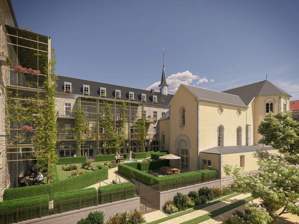 image 3D patrimoine immobilier historique Perspective 3D haut de gamme pour programme immobilier haut de gamme perspectives extérieures, réhabilitation et requalification bâtiment historique, patrimoine 3D